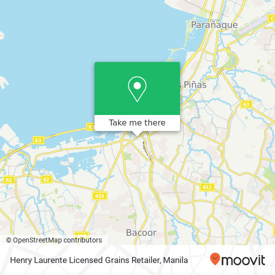 Henry Laurente Licensed Grains Retailer map