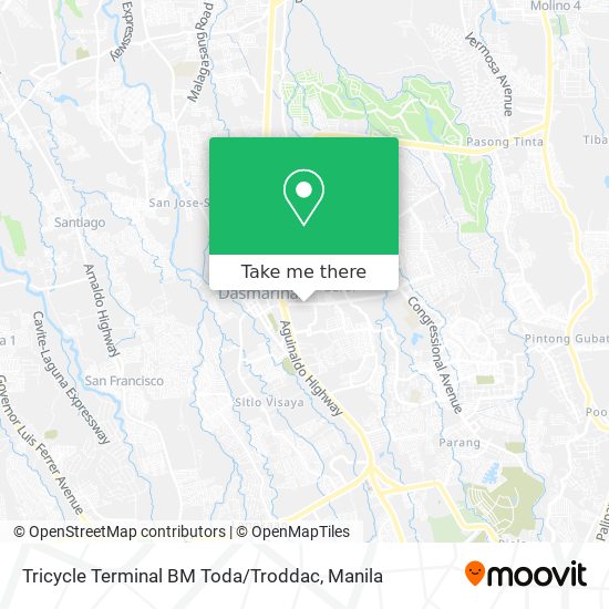 Tricycle Terminal BM Toda / Troddac map