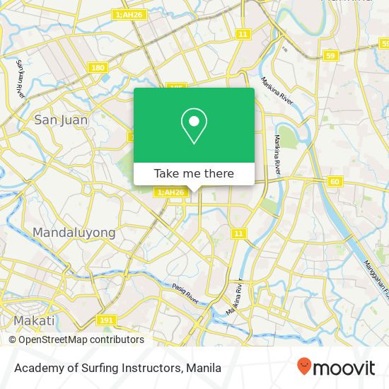 Academy of Surfing Instructors map