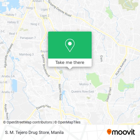 S. M. Tejero Drug Store map