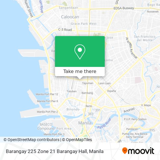 Barangay 225 Zone 21 Barangay Hall map