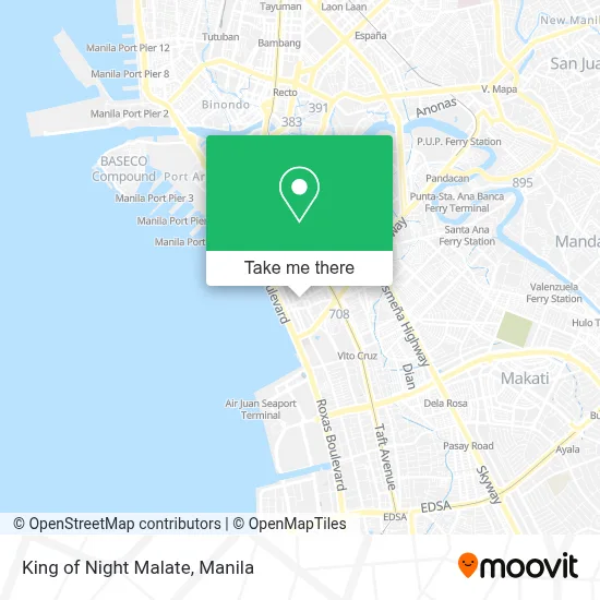 King of Night Malate map