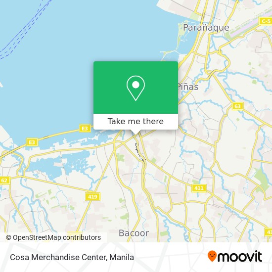 Cosa Merchandise Center map
