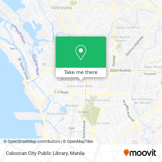 Caloocan City Public Library map
