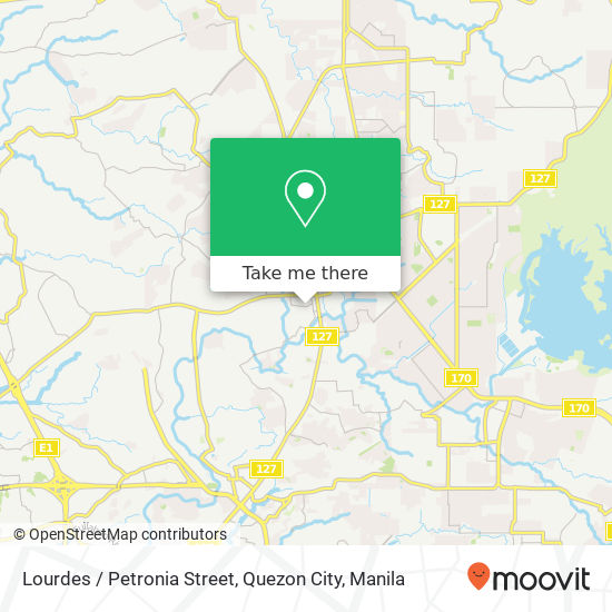 Lourdes / Petronia Street, Quezon City map