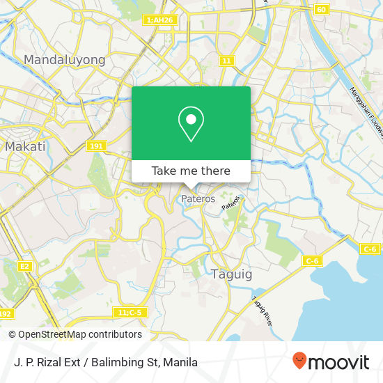 J. P. Rizal Ext / Balimbing St map
