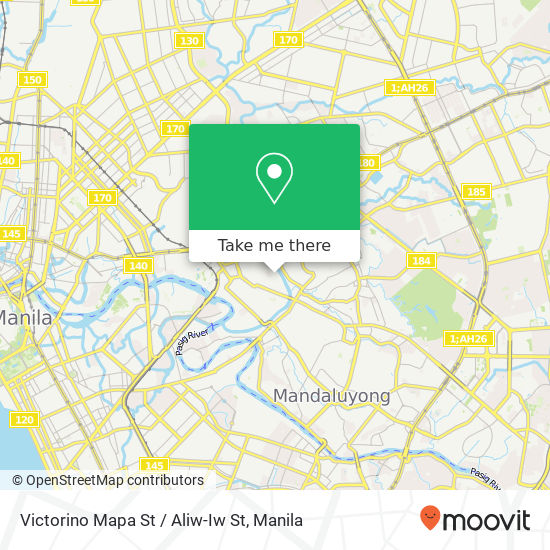 Victorino Mapa St / Aliw-Iw St map