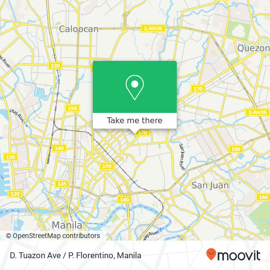 D. Tuazon Ave / P. Florentino map