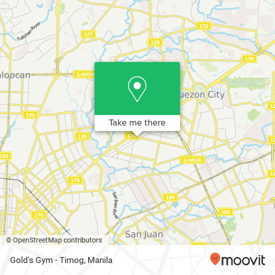 Gold's Gym - Timog map