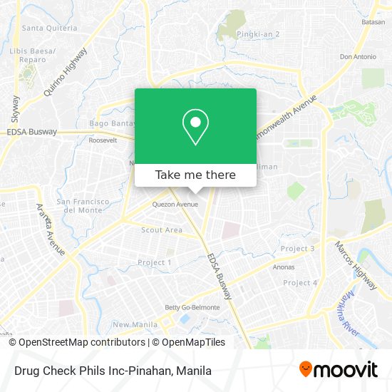 Drug Check Phils Inc-Pinahan map