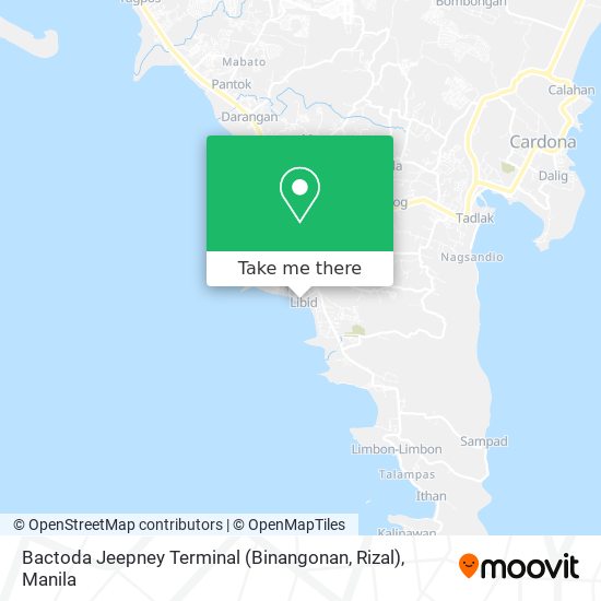 Bactoda Jeepney Terminal (Binangonan, Rizal) map