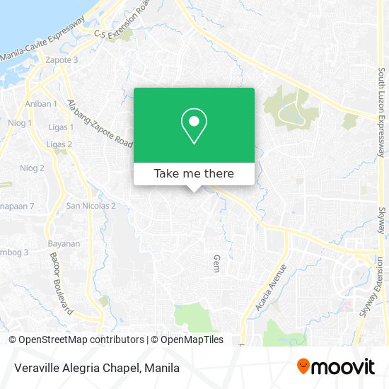 Veraville Alegria Chapel map