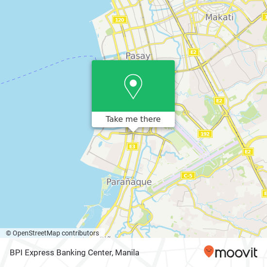 BPI Express Banking Center map