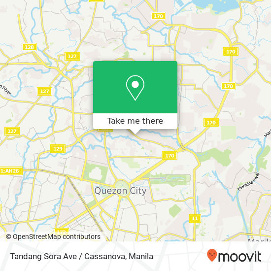 Tandang Sora Ave / Cassanova map