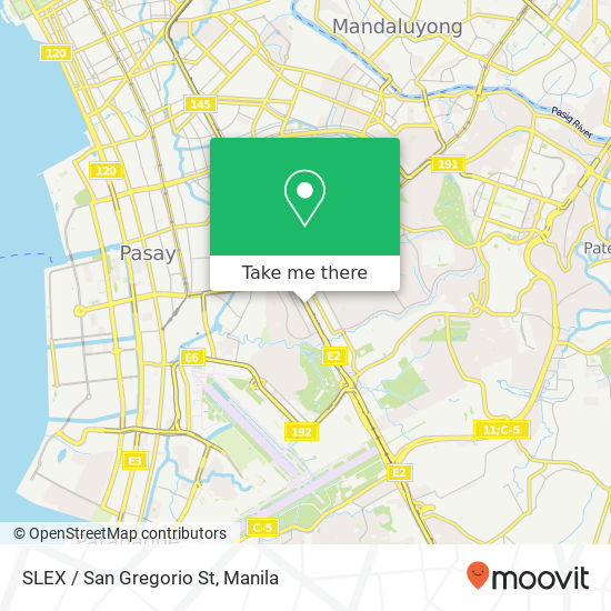 SLEX / San Gregorio St map
