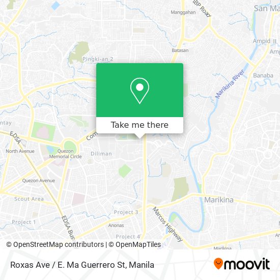 Roxas Ave / E. Ma Guerrero St map
