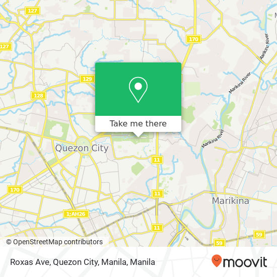 Roxas Ave, Quezon City, Manila map