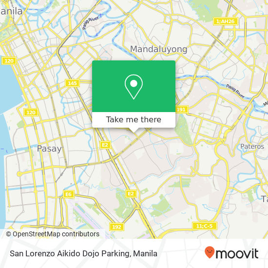San Lorenzo Aikido Dojo Parking map