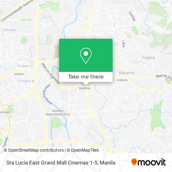 Sta Lucia East Grand Mall Cinemas 1-5 map