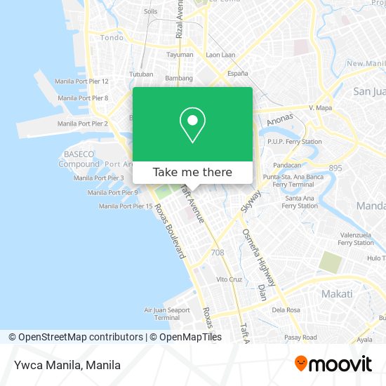 Ywca Manila map