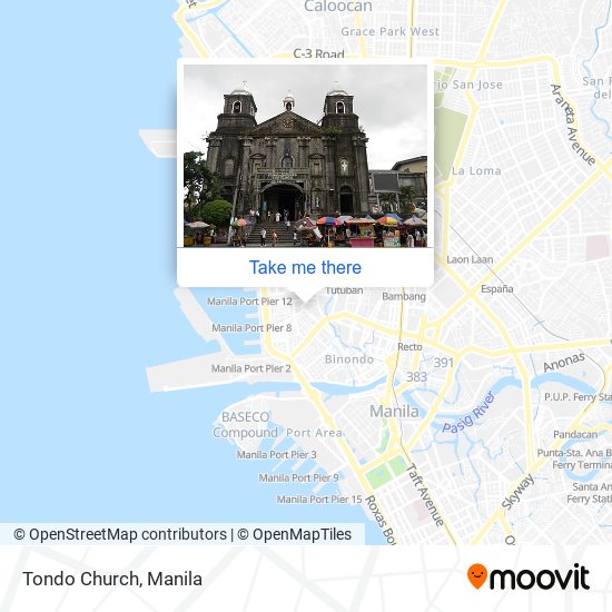 Tondo Church map