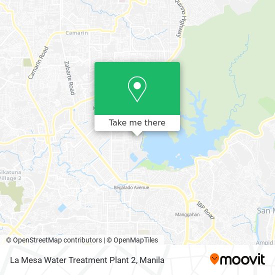 La Mesa Water Treatment Plant 2 map