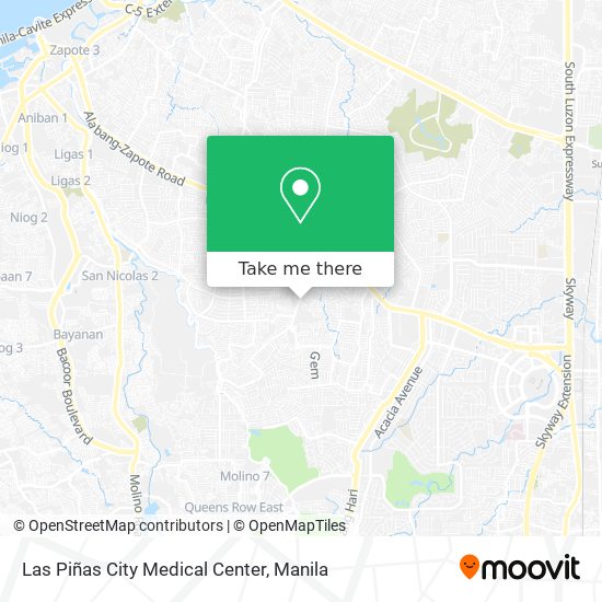 Las Piñas City Medical Center map
