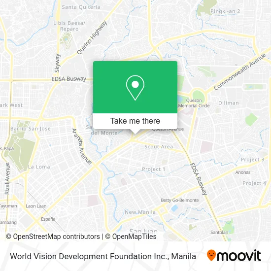 World Vision Development Foundation Inc. map