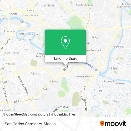San Carlos Seminary map