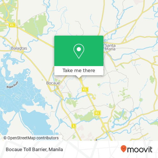 Bocaue Toll Barrier map