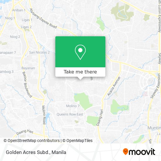 Golden Acres Subd. map