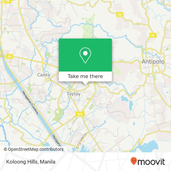 Koloong Hills map