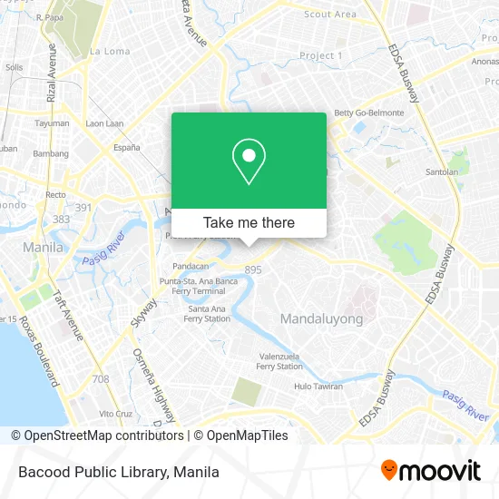 Bacood Public Library map