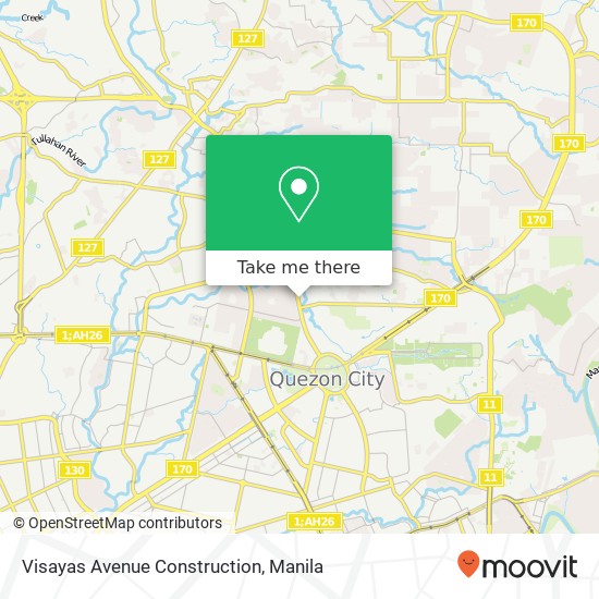 Visayas Avenue Construction map