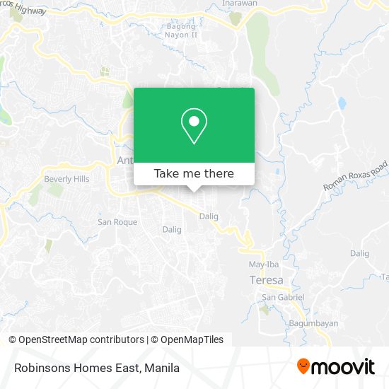 Robinsons Homes East map
