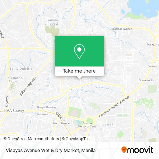 Visayas Avenue Wet & Dry Market map