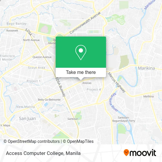 Access Computer College map