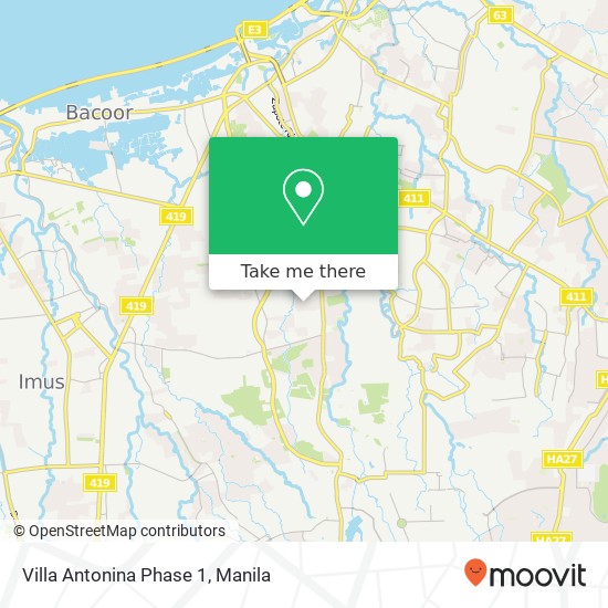 Villa Antonina Phase 1 map