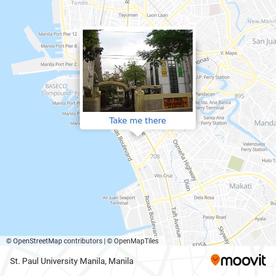 St. Paul University Manila map