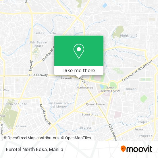 Eurotel North Edsa map