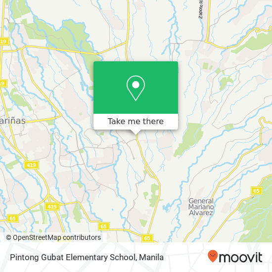 Pintong Gubat Elementary School map