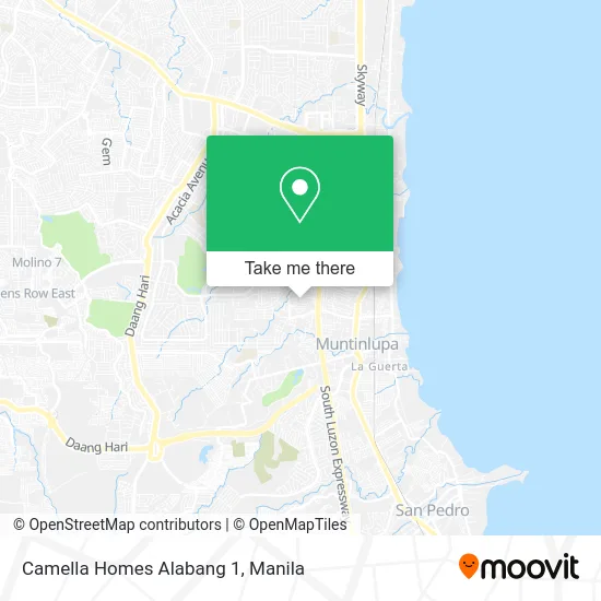 Camella Homes Alabang 1 map