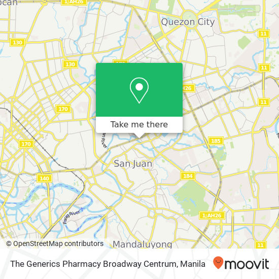 The Generics Pharmacy Broadway Centrum map