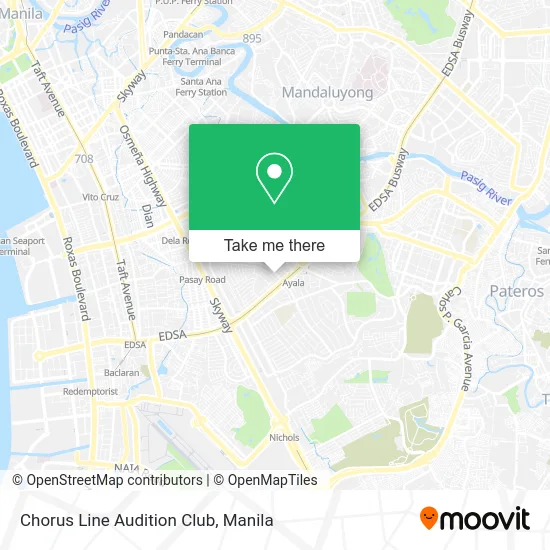 Chorus Line Audition Club map