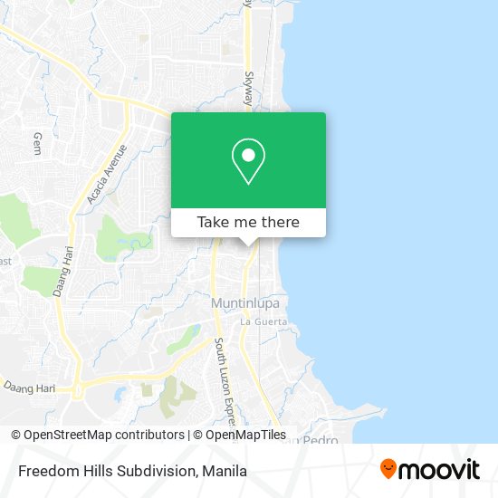 Freedom Hills Subdivision map