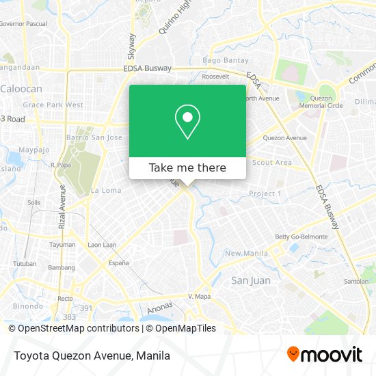 Toyota Quezon Avenue map