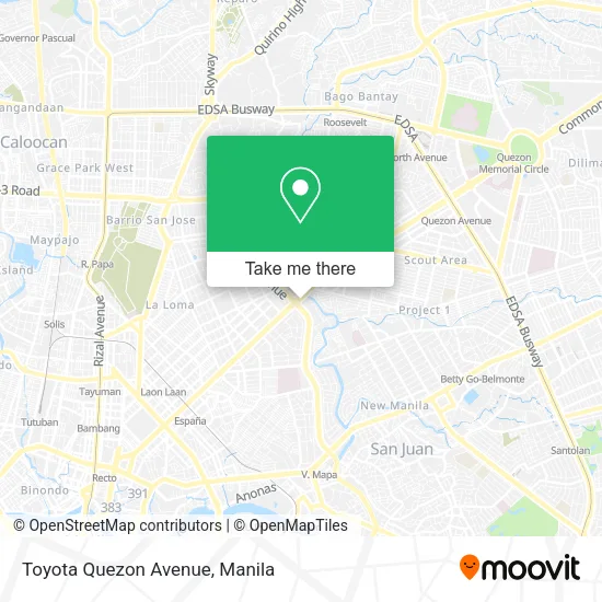 Toyota Quezon Avenue map