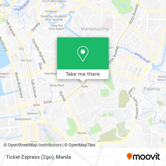 Ticket Express (2go) map
