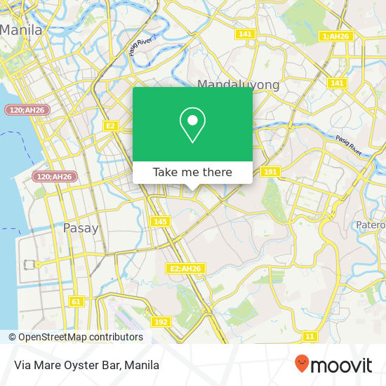 Via Mare Oyster Bar map