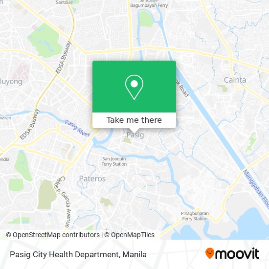 Pasig City Health Department map